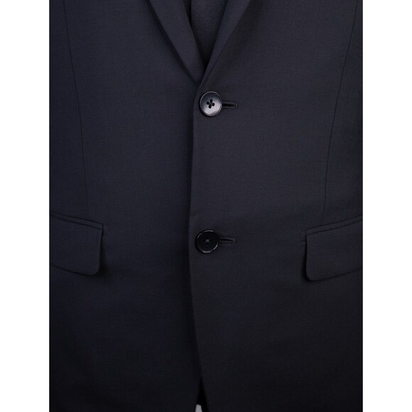 Theory Suit Jacket Sport Coat Blazer Sz 38R Solid Black Wool Blend 2-Button - Picture 3 of 13